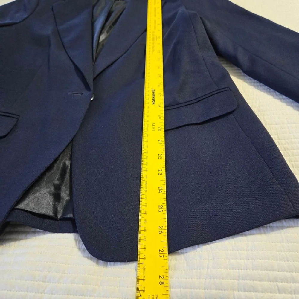 Women's Pendleton Navy 100% Virgin Wool Blazer Size 10 NWT